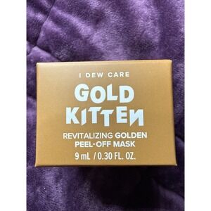I Dew Care Gold Kitten Revitalizing Peel Off Mask 9 mL / 0.3 fl oz Travel Sz NIB